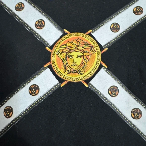 Versace Black and White Geometric Men's Sweater - Picture 6 of 9